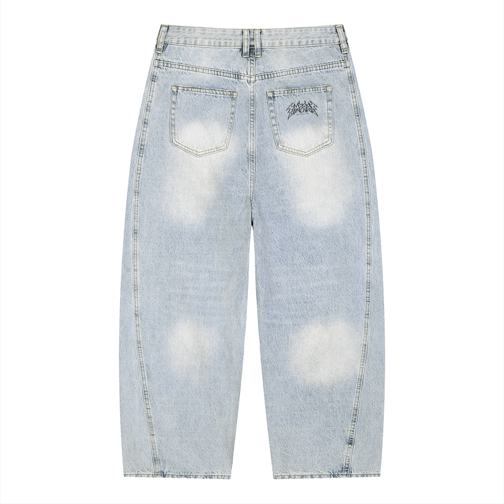 Amprax Supply Mens Light Blue Baggy Jeans