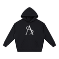 Amprax Supply Black Essential Boxy Heavyweight Drop-Shoulder Hoodie