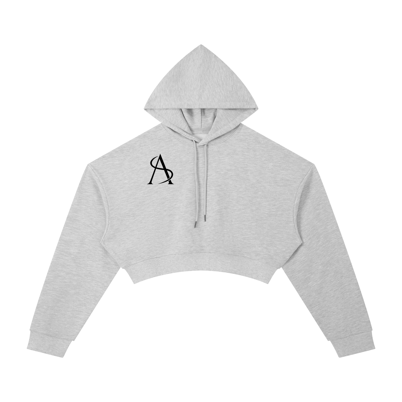 Amprax Supply Womens Gray Cropped Hoodie