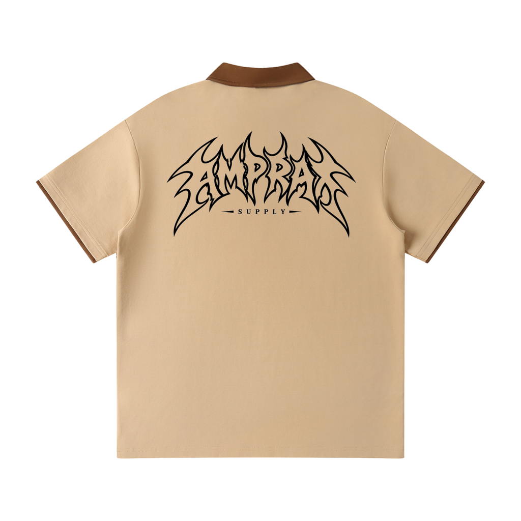 Amprax Supply Brown Boxy Polo