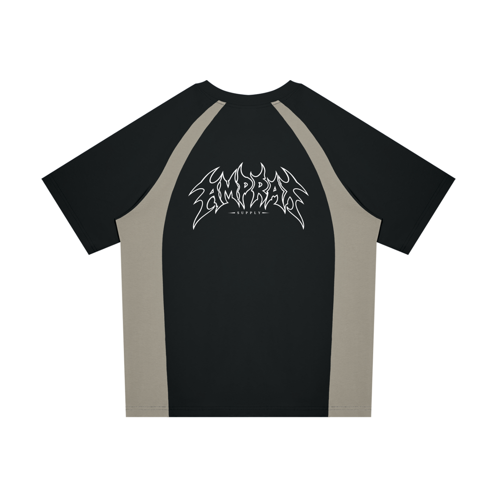 Amprax Supply Black & light brown Raglan T-Shirt