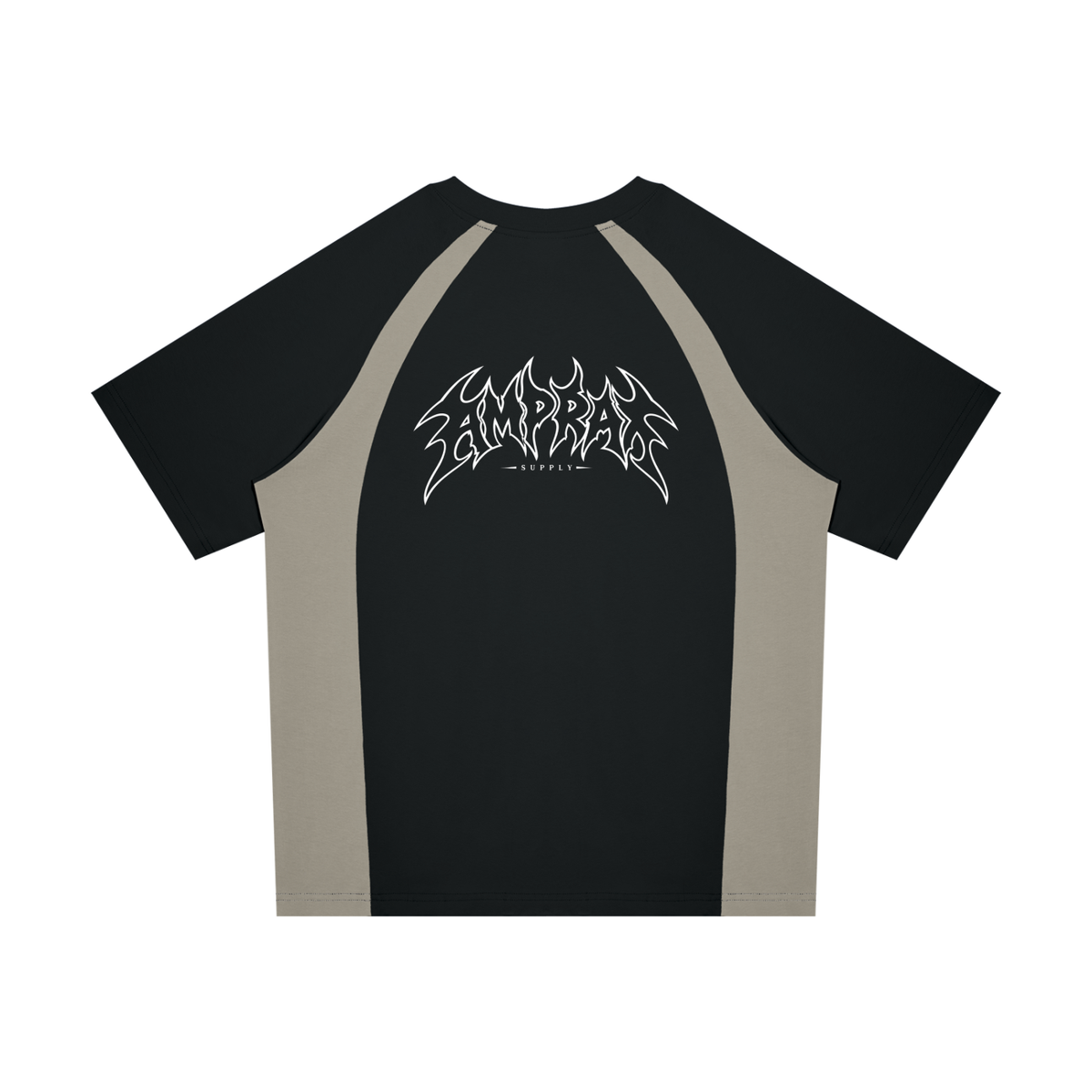 Amprax Supply Black & light brown Raglan T-Shirt