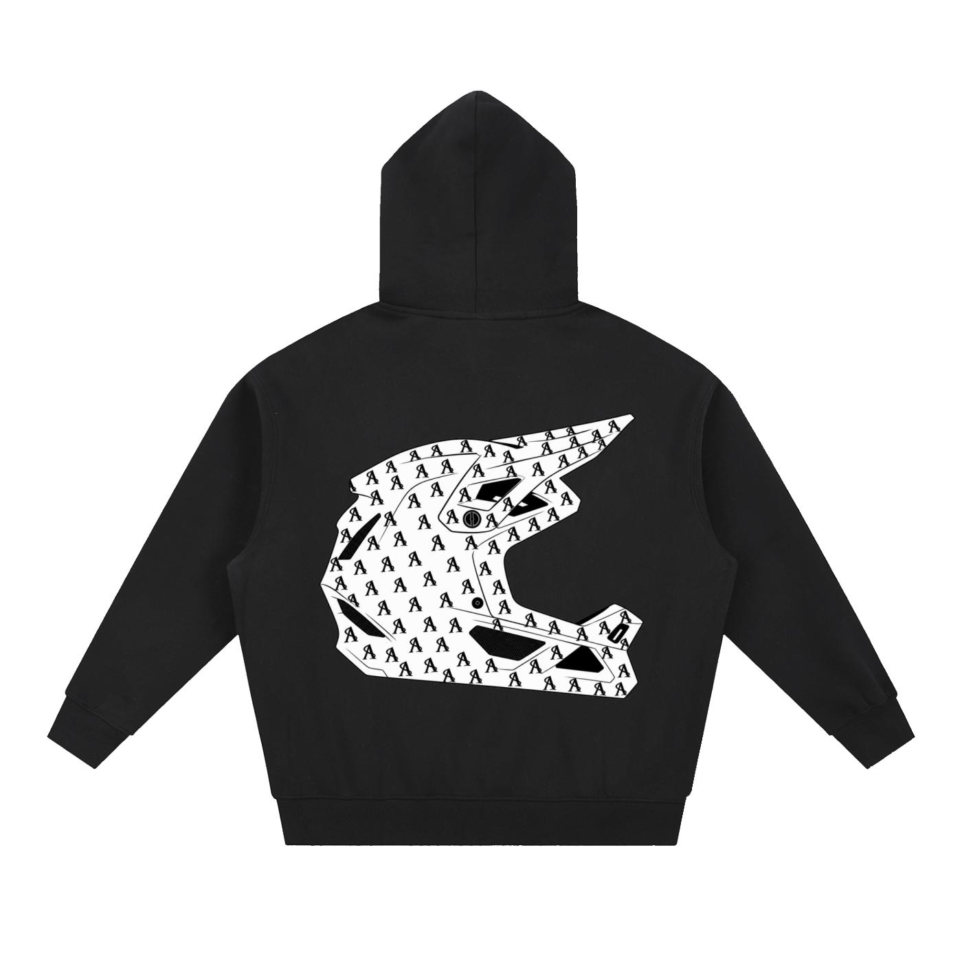 Limited Edition Amprax Full Face Essential Oversized Boxy Fit Fleece Hoodie
