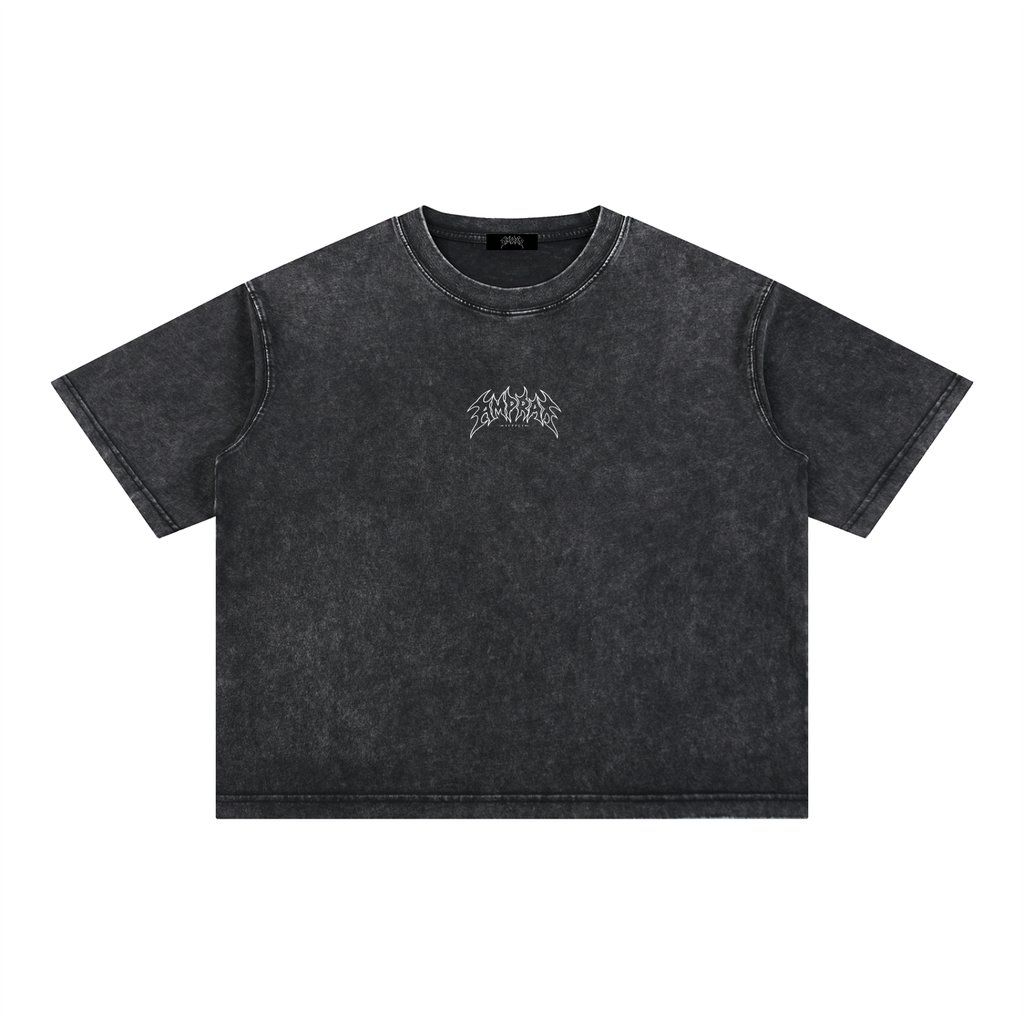 Amprax Supply Black Mineral Wash Boxy Cotton T-Shirt