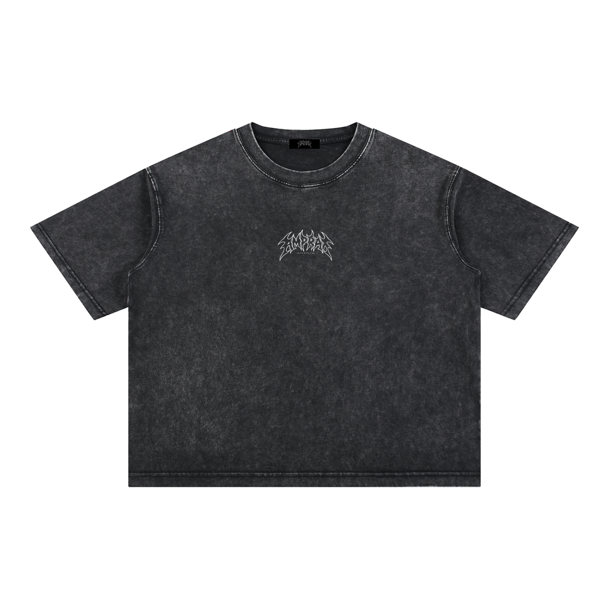 Amprax Supply Black Mineral Wash Boxy Cotton T-Shirt