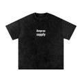 Amprax Supply Black Snow Washed Oversized Cotton T-Shirt