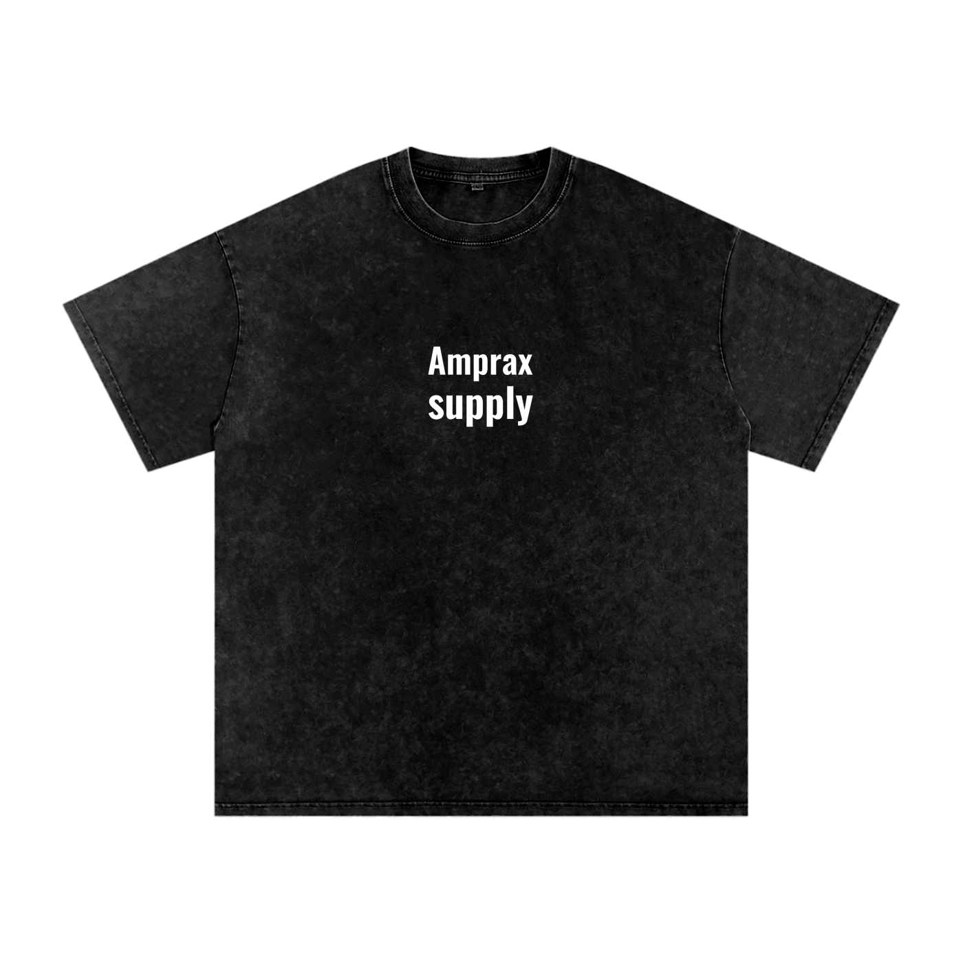 Amprax Supply Black Snow Washed Oversized Cotton T-Shirt