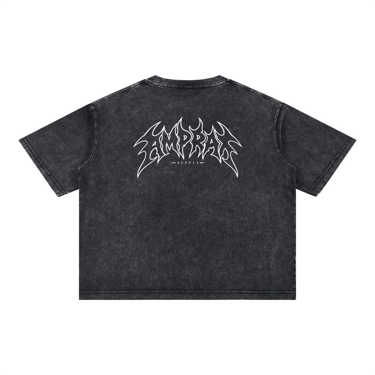 Amprax Supply Black Mineral Wash Boxy Cotton T-Shirt