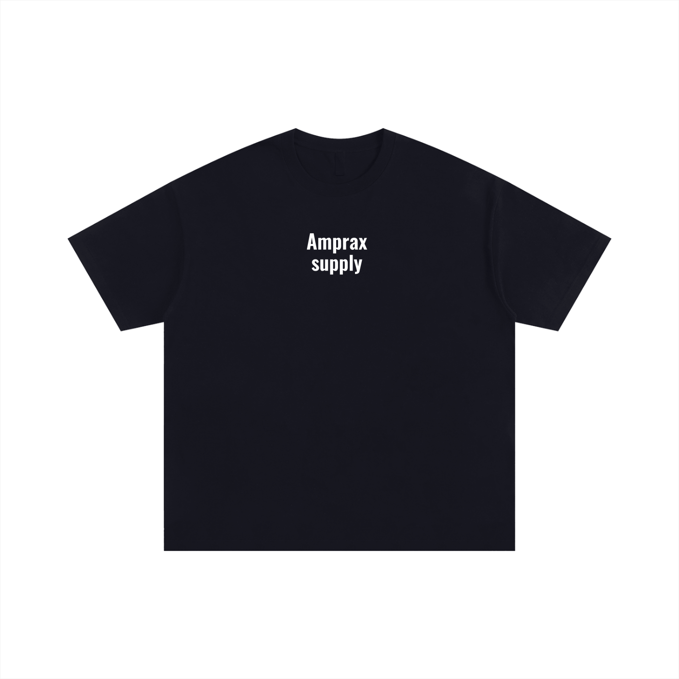 Amprax Supply Black Unisex Oversized Cotton T-Shirt