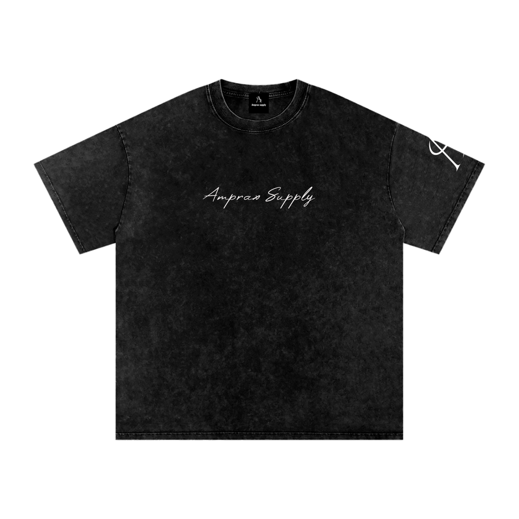 Amprax Supply Black Oversized Cotton T-Shirt